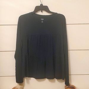 🔴Sonoma Slubbed Tiered Long sleeve top